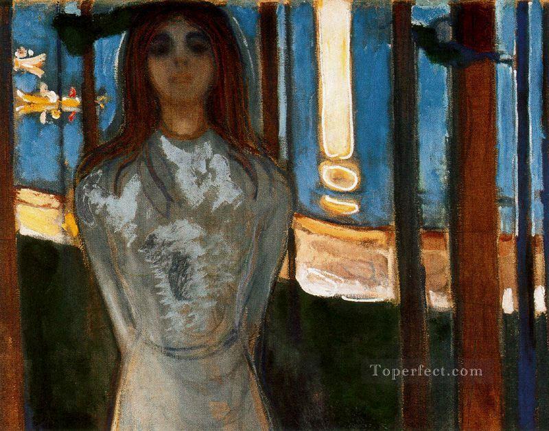 the voice summer night 1896 Edvard Munch Oil Paintings